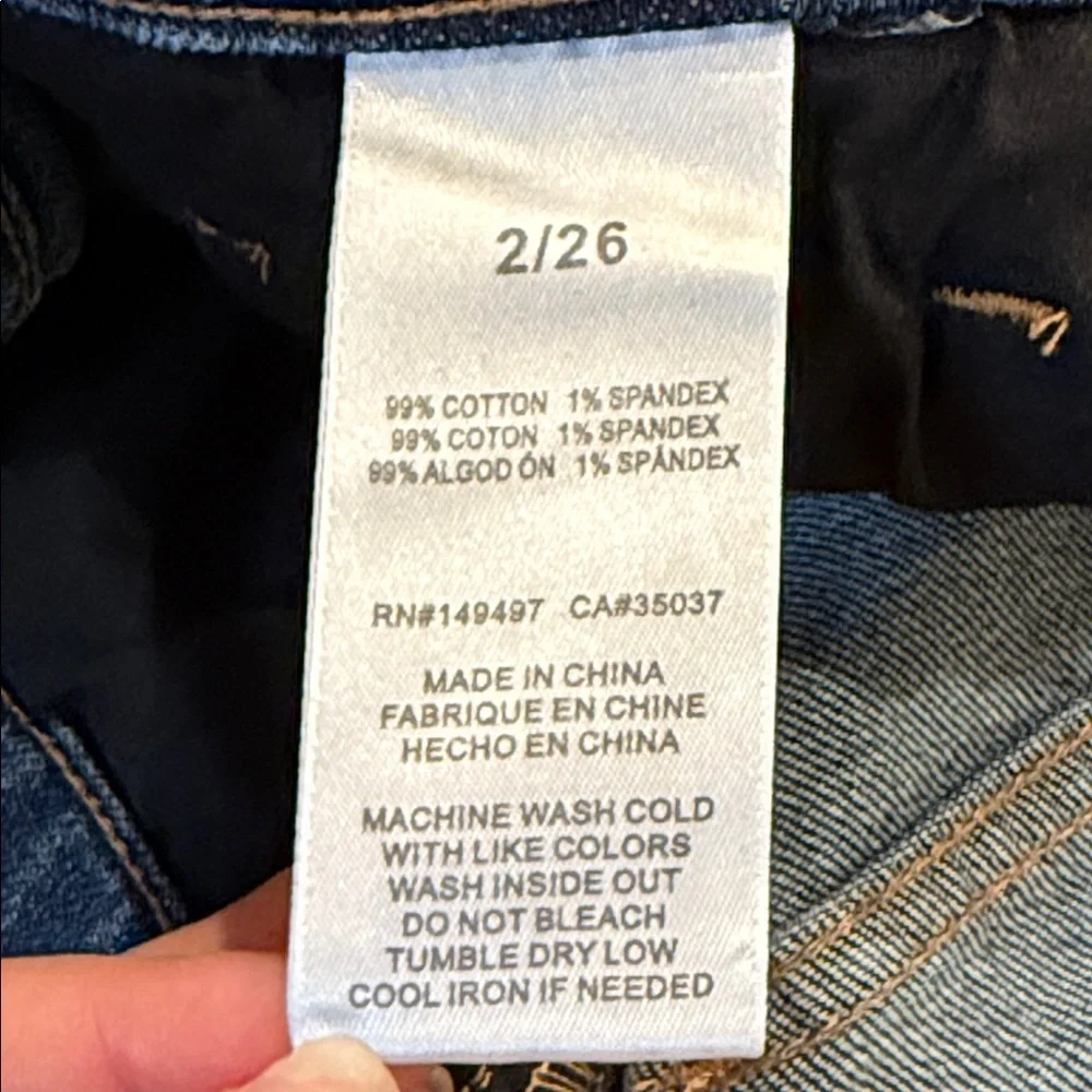 Sam Edelman The Stiletto Straight High Rise Ankle Jeans Medium Wash 2 / 26